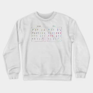 Female and male Chromosome idiogram Crewneck Sweatshirt